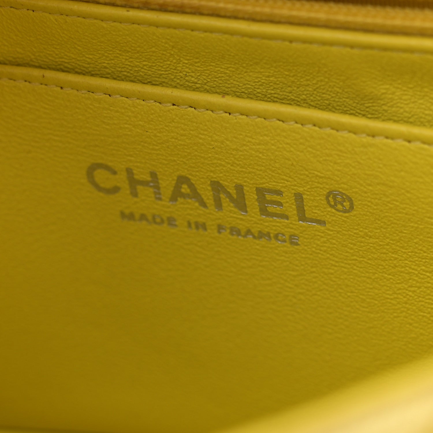 Chanel Velvet Quilted Mini Rectangular Flap Yellow 6 of 14