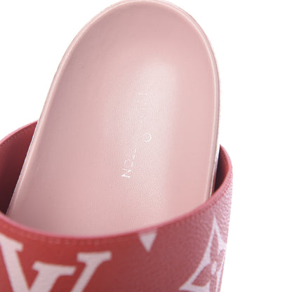 Louis Vuitton Monogram Giant Bom Dia Flat Mule Sandals 36 Rouge Rose 7 of 13