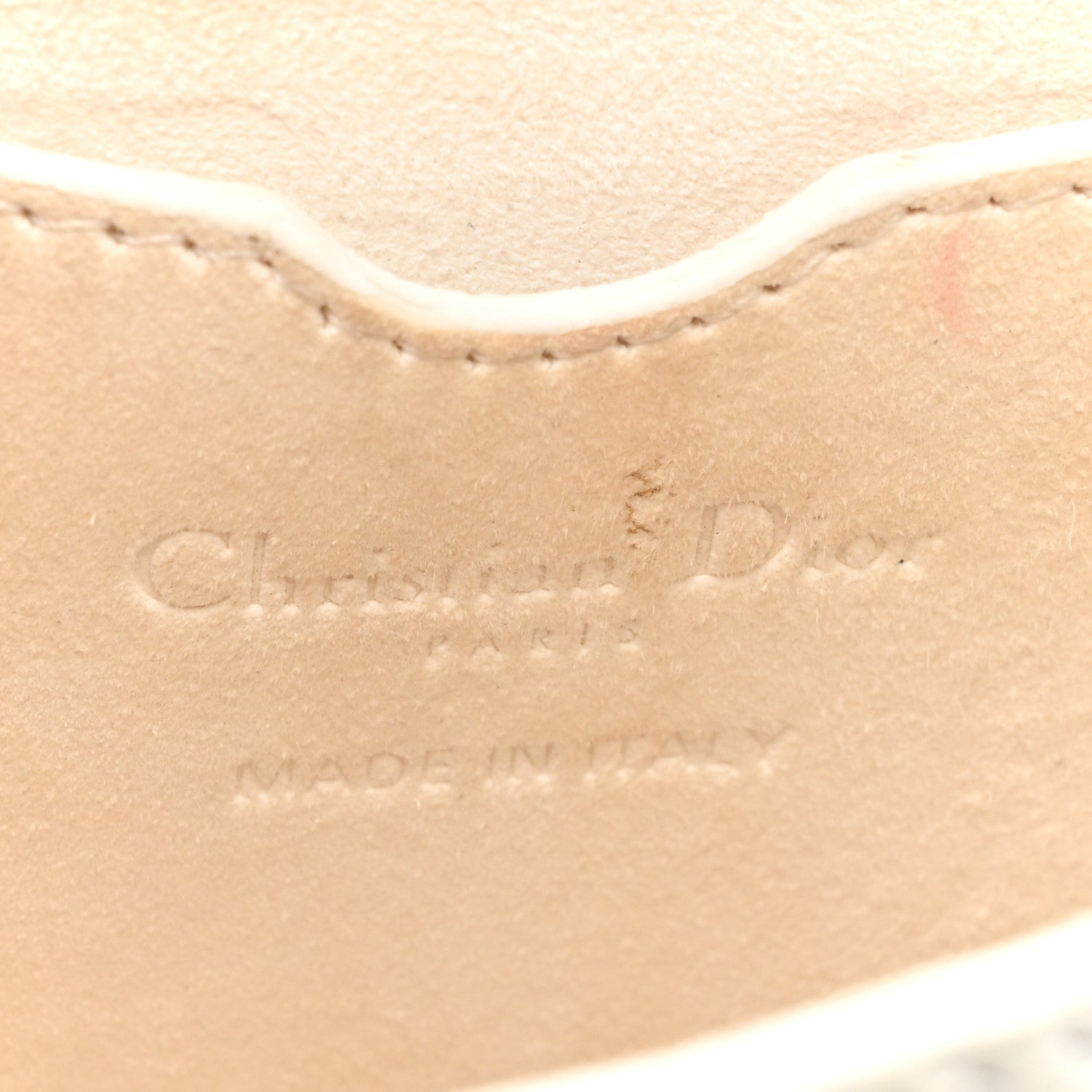 Christian Dior Calfskin Perforated Oblique Medium Bobby Flap White Blue 5 of 16