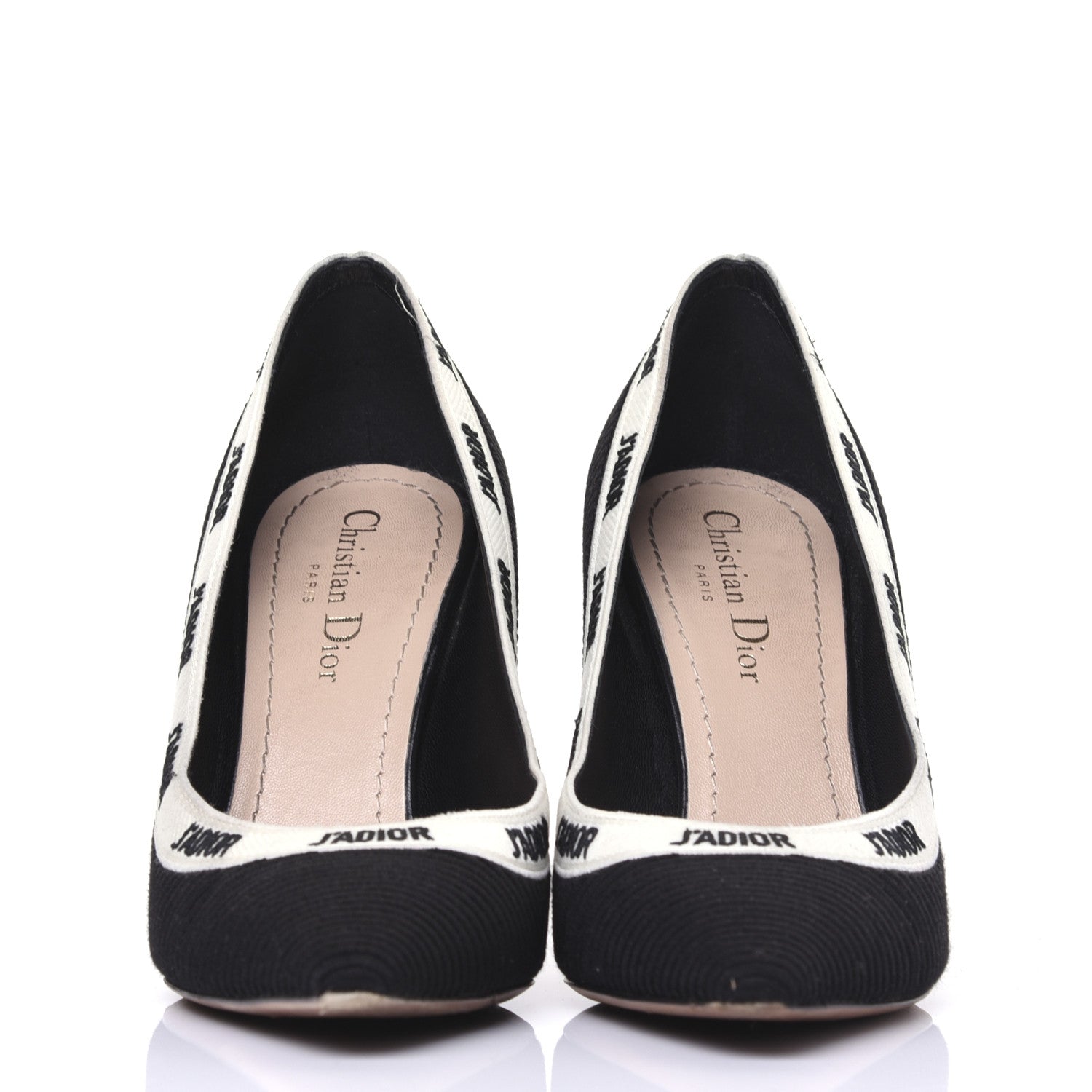 Christian Dior Fabric J'Adior Ribbon Pumps 37 Black 4 of 12