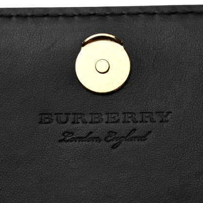 Burberry Derby Calfskin House Check Wallet On Chain Black 7 of 11