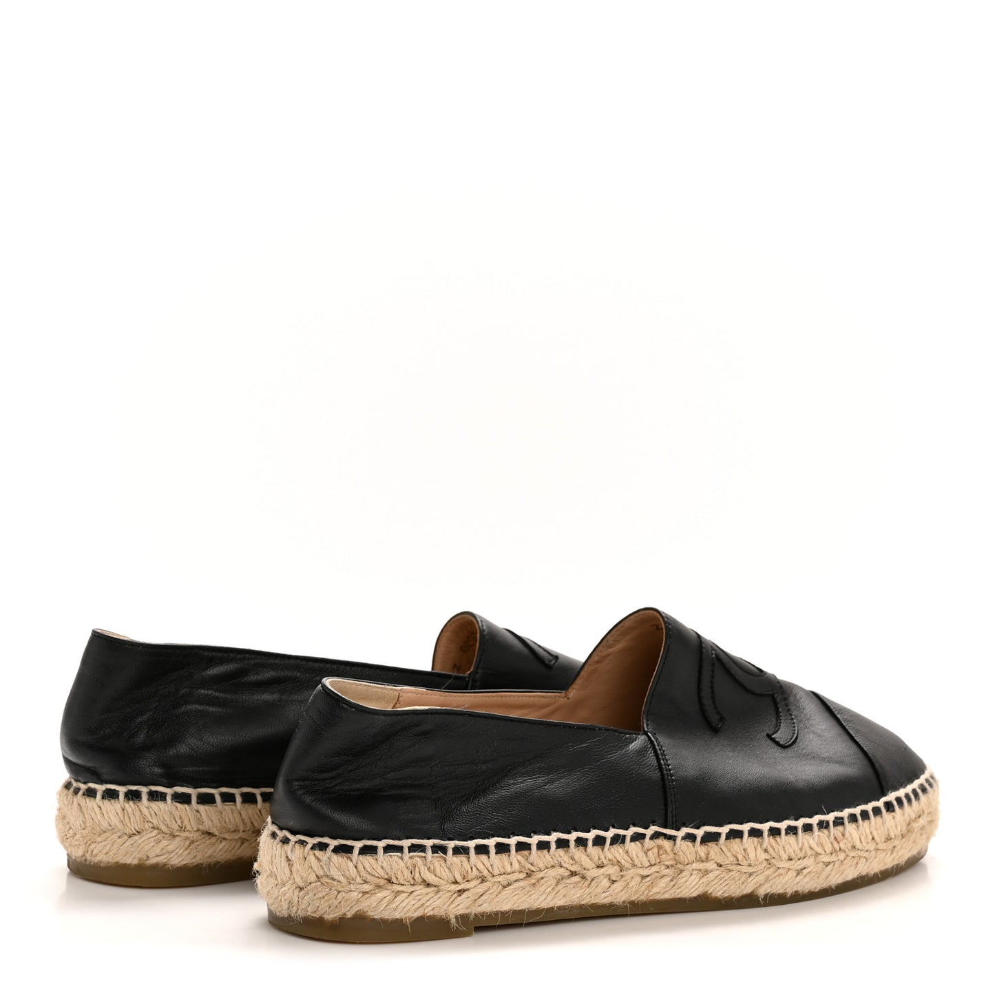 Lambskin CC Espadrilles 37 Black