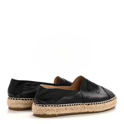 Chanel Lambskin CC Espadrilles 37 Black 5 of 10