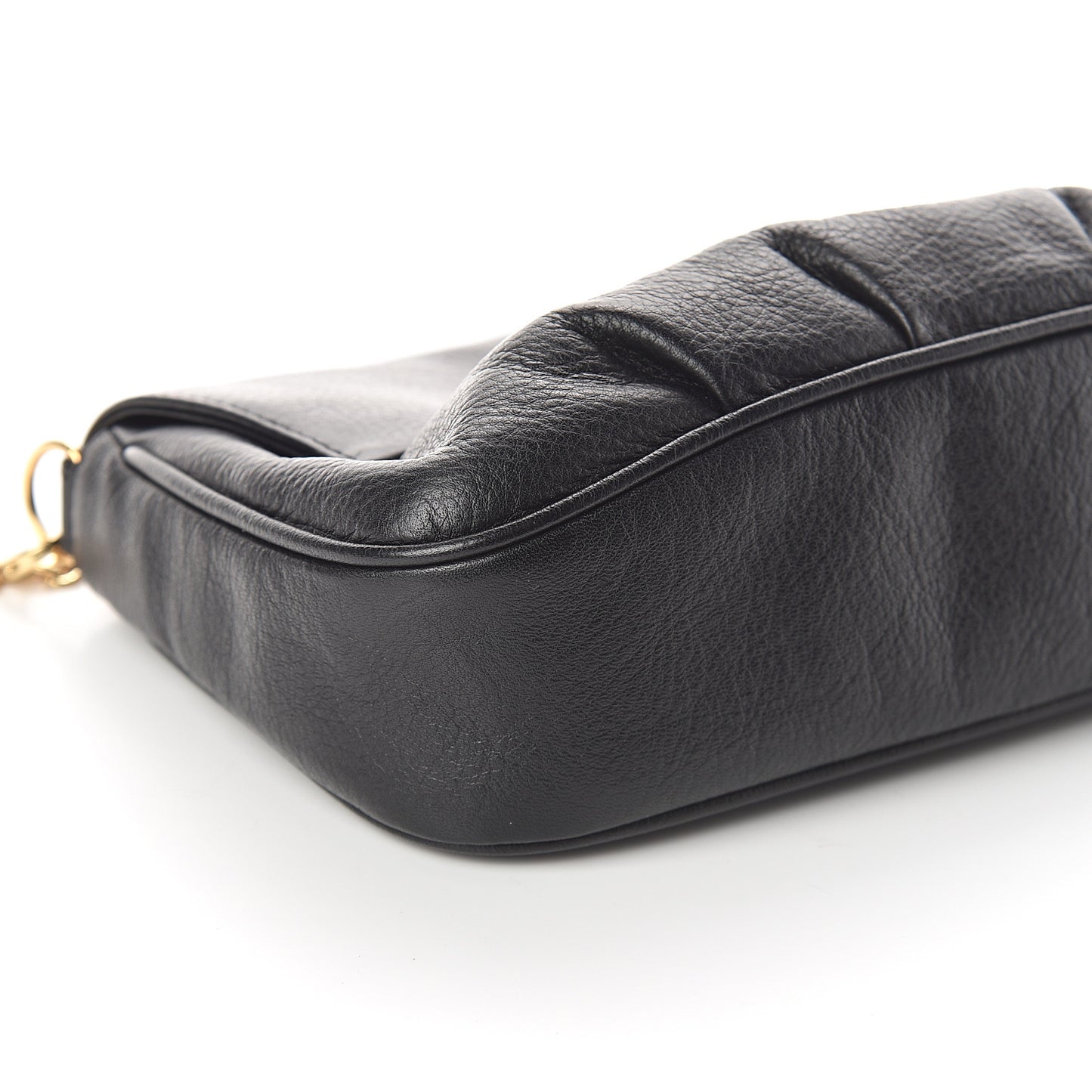 Vitello Flamingo Fendista Pouchette Crossbody Black