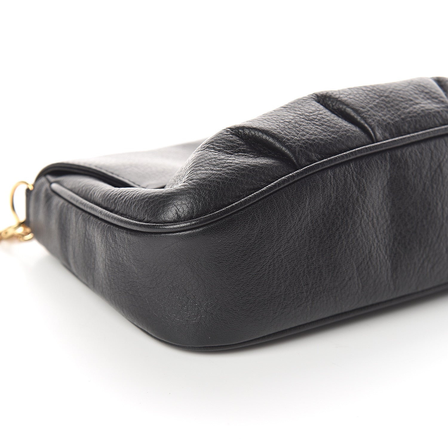 Fendi Vitello Flamingo Fendista Pouchette Crossbody Black 7 of 8