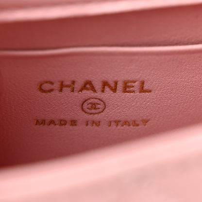 Chanel Lambskin Enamel Quilted Mini Top Handle Flap Pink 6 of 13