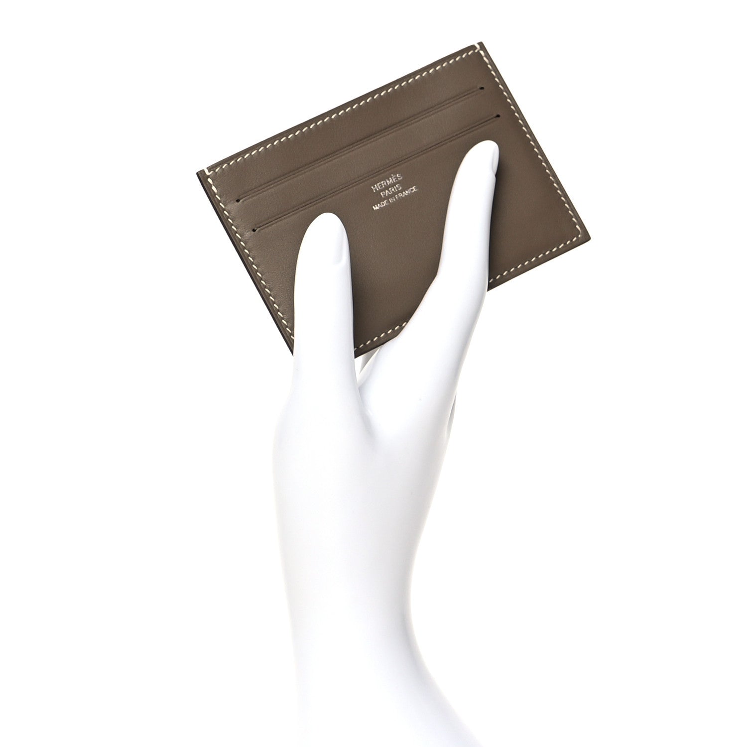 Hermes Swift Citizen Twill Card Case Etoupe 2 of 8