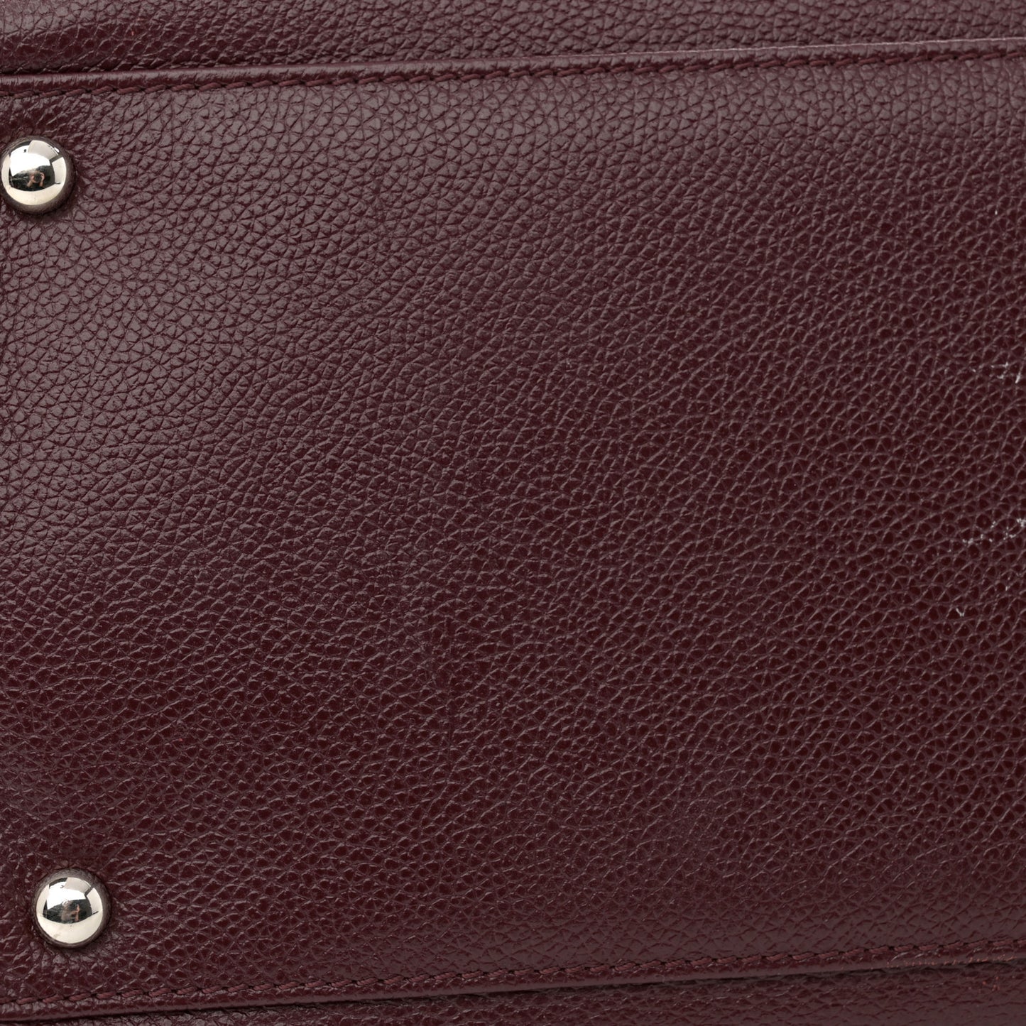 Calfskin Cerf Executive Shopper Tote Burgundy
