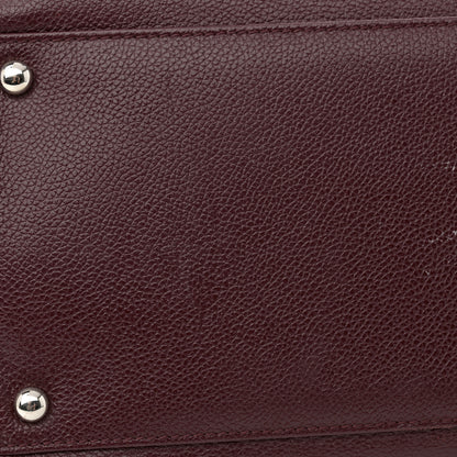 Chanel Calfskin Cerf Executive Shopper Tote Burgundy 15 of 15