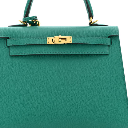 Hermes Epsom Kelly Sellier 25 Vert Vertigo 8 of 10