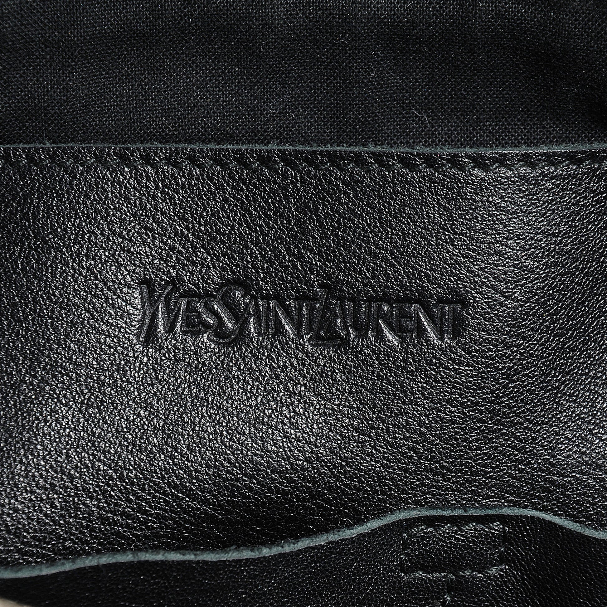 Saint Laurent Calfskin Lucky Chyc Boston Black 6 of 7