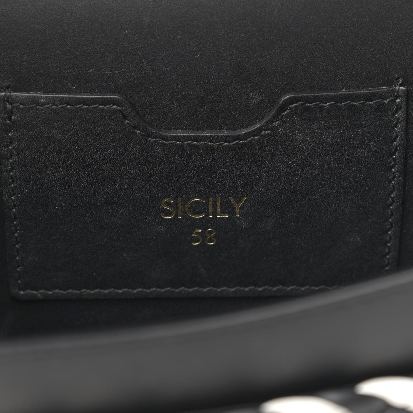 Calfskin Woven Medium Sicily 58 Satchel Black White