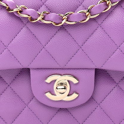 Chanel Caviar Quilted Small Double Flap Purple 8 of 11