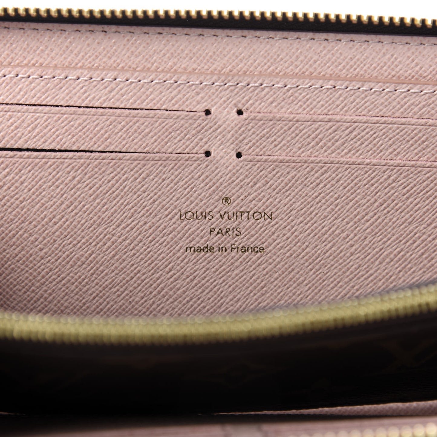 Monogram Clemence Wallet Rose Ballerine