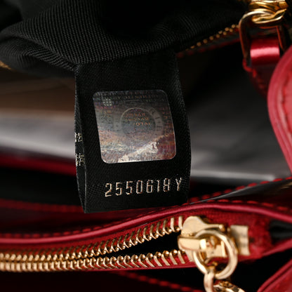 Bulgari Metallic Calfskin Serpenti Forever Shoulder Bag Red 10 of 13