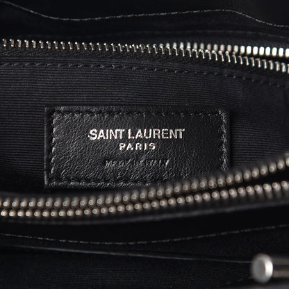 Saint Laurent Calfskin Y Quilted Monogram Small Loulou Shopper Black 9 of 11