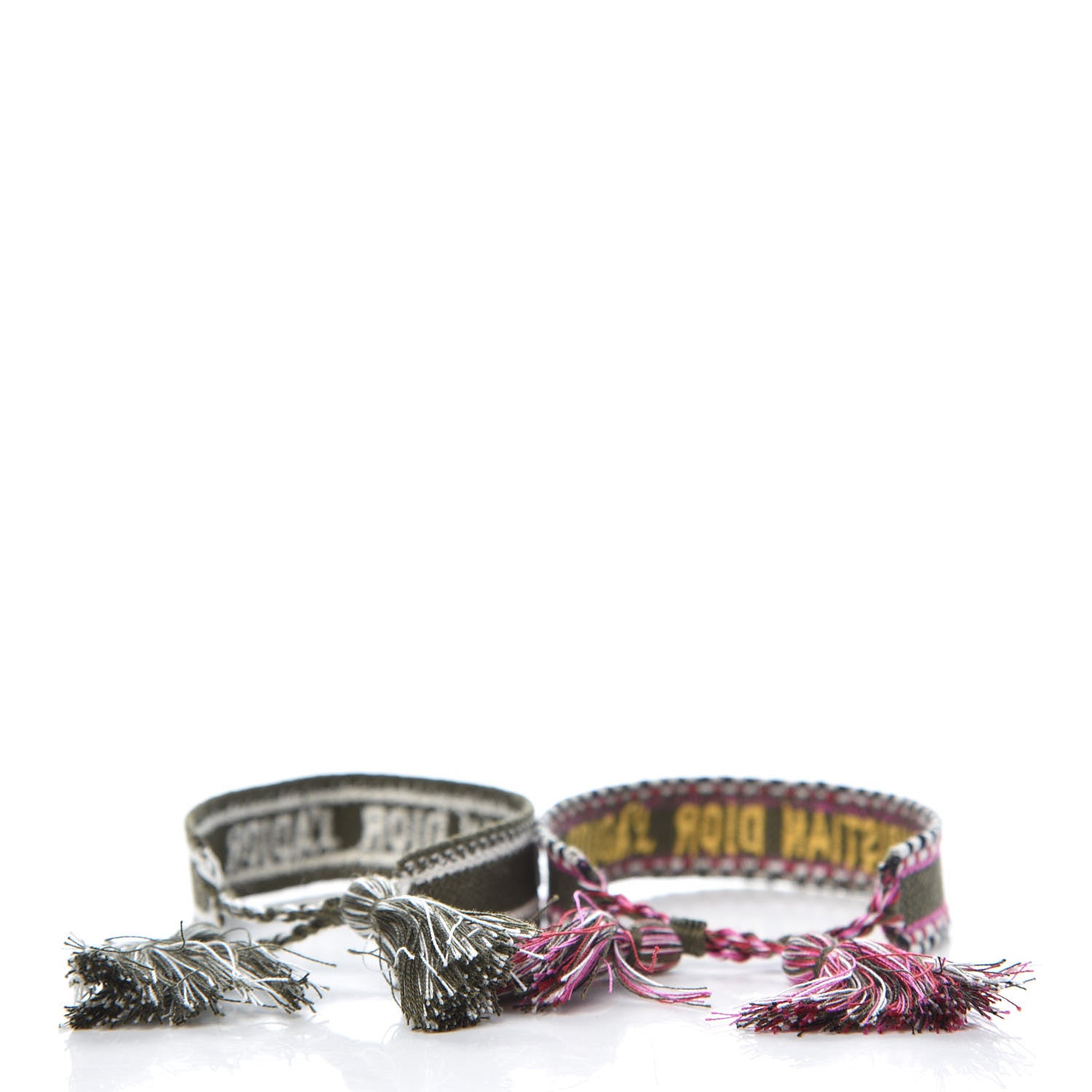 Christian Dior Woven Cotton J'Adior Friendship Bracelet Set 3 of 4