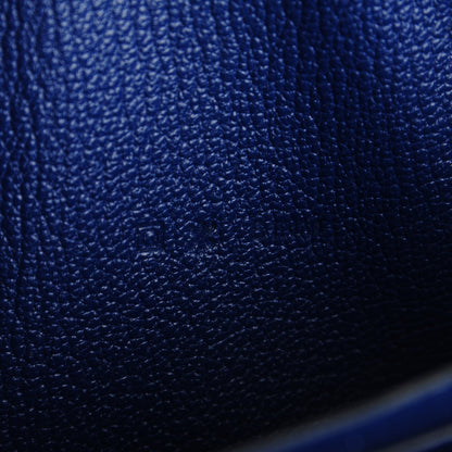 Hermes Ostrich Azap Wallet Bleu Iris 6 of 12