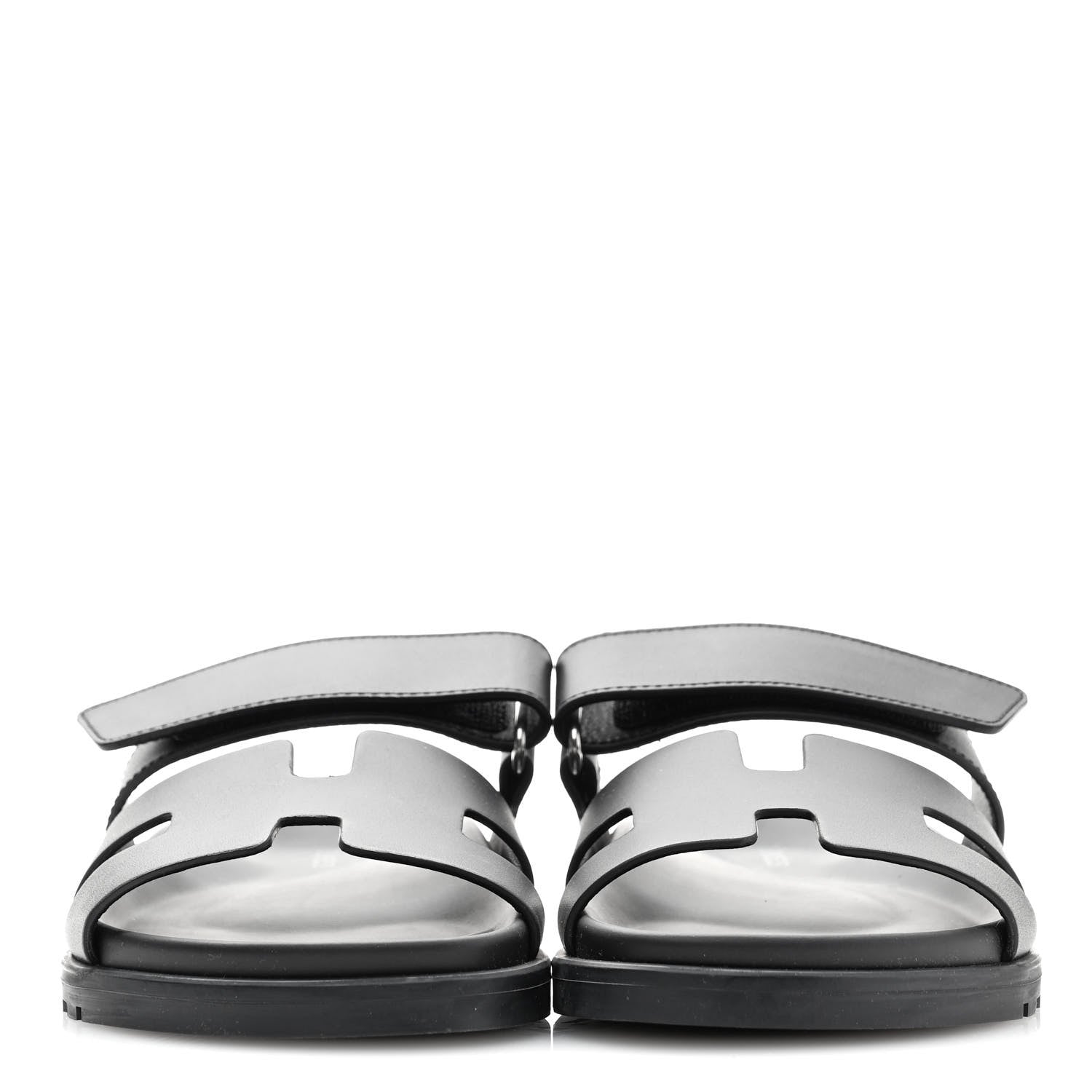 Hermes Calfskin Womens Chypre Sandals 35 Black 2 of 9