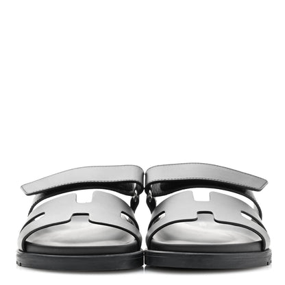Hermes Calfskin Womens Chypre Sandals 35 Black 2 of 9
