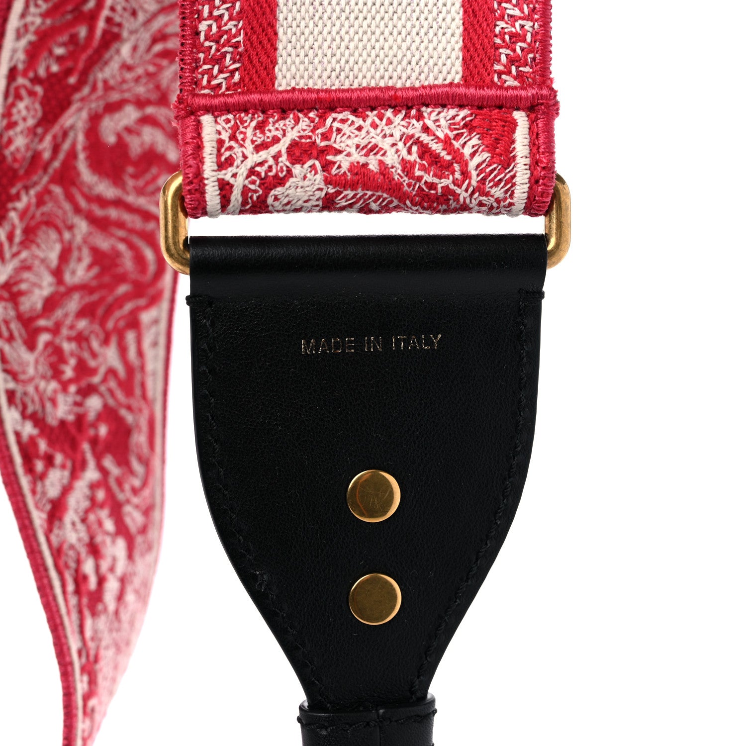 Christian Dior Canvas Embroidered Toile De Jouy Shoulder Strap Red 4 of 5