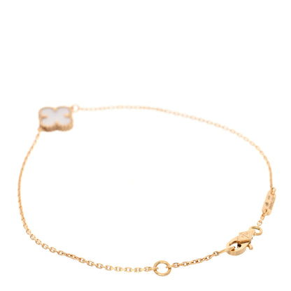 Van Cleef & Arpels 18K Yellow Gold Mother of Pearl Sweet Alhambra Bracelet 2 of 4