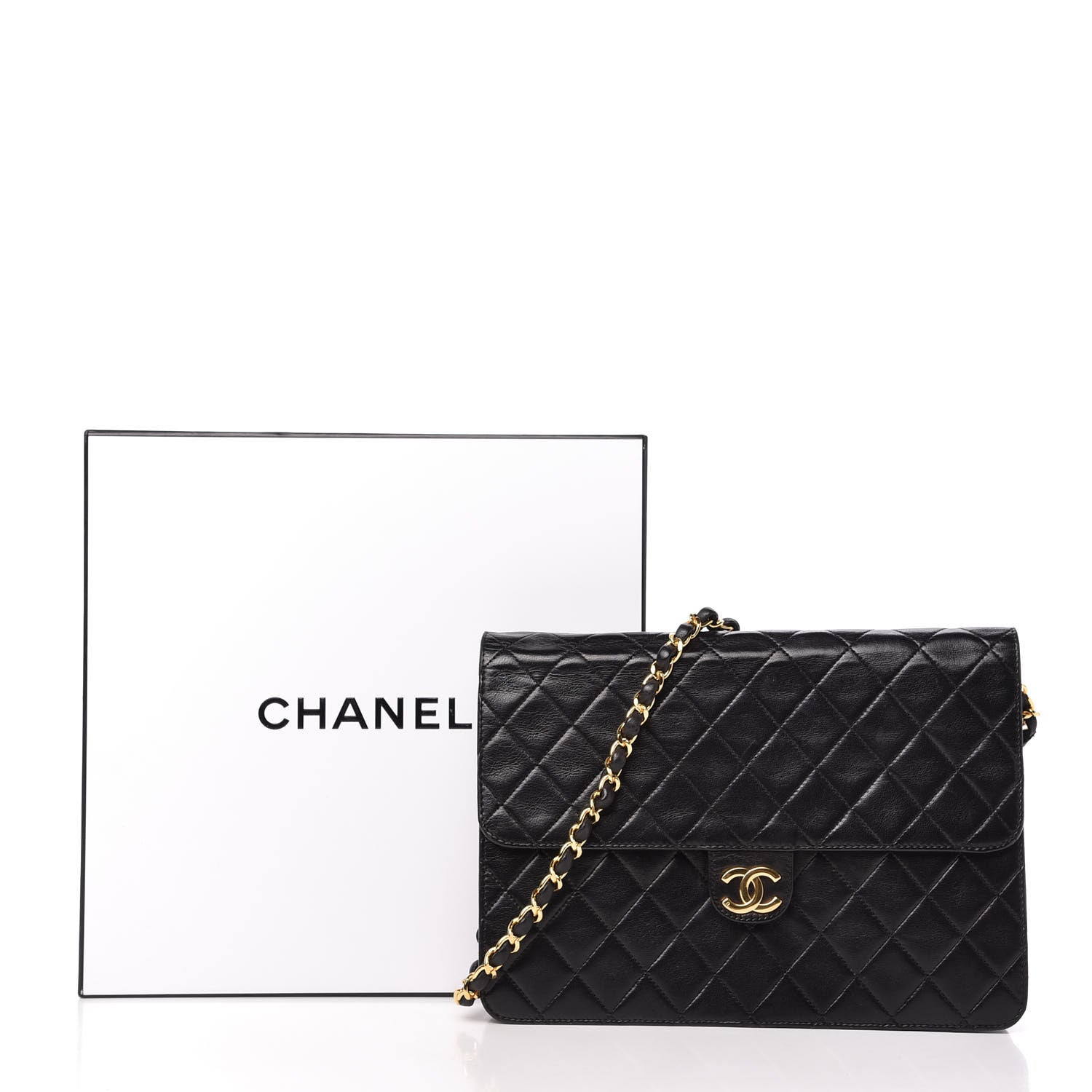 Chanel Lambskin Quilted Jumbo Single Flap Black 11 of 11