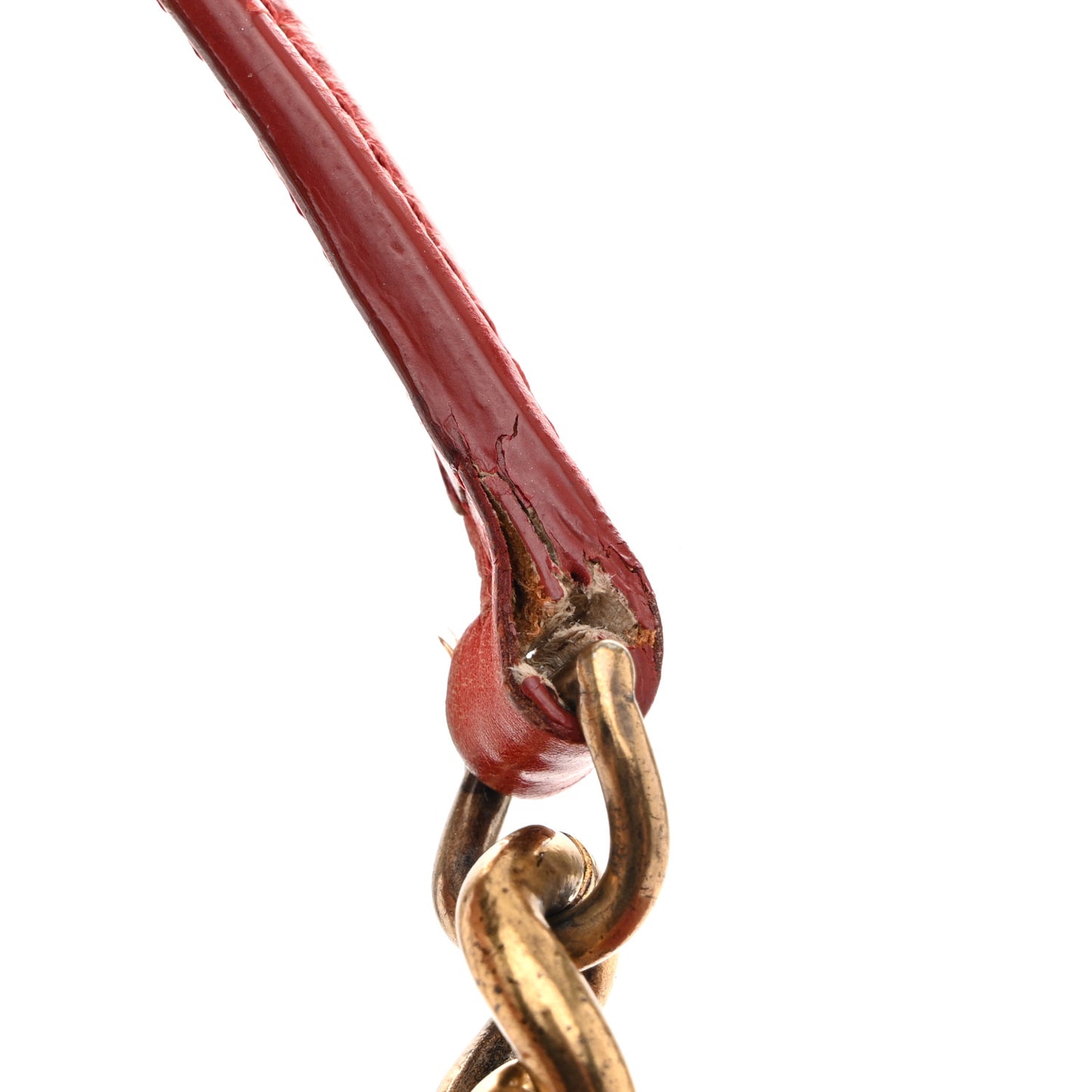 Glazed Calfskin Quilted Rita Top Handle Flap Red