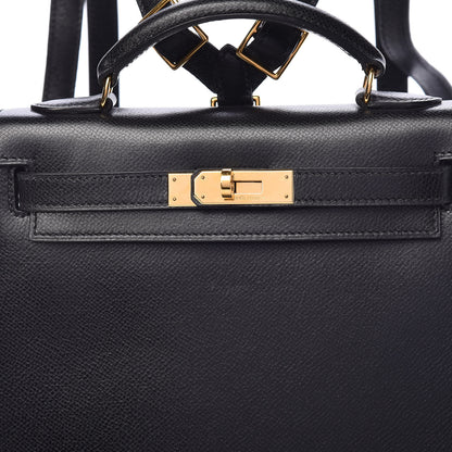 Hermes Courchevel Kelly Sellier Ado Backpack Black 10 of 10