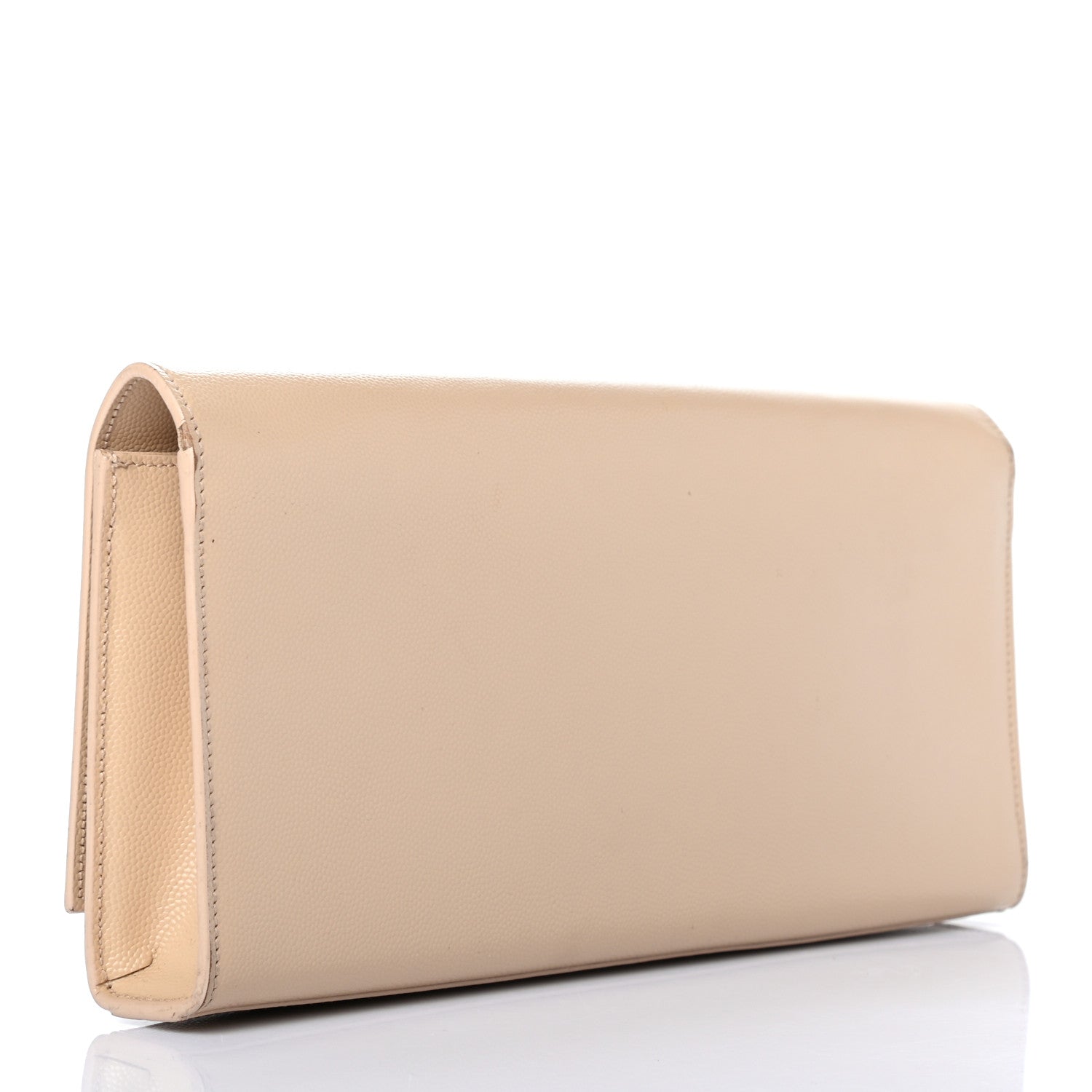 Saint Laurent Grain De Poudre Classic Monogram Cassandre Clutch Nude 3 of 12