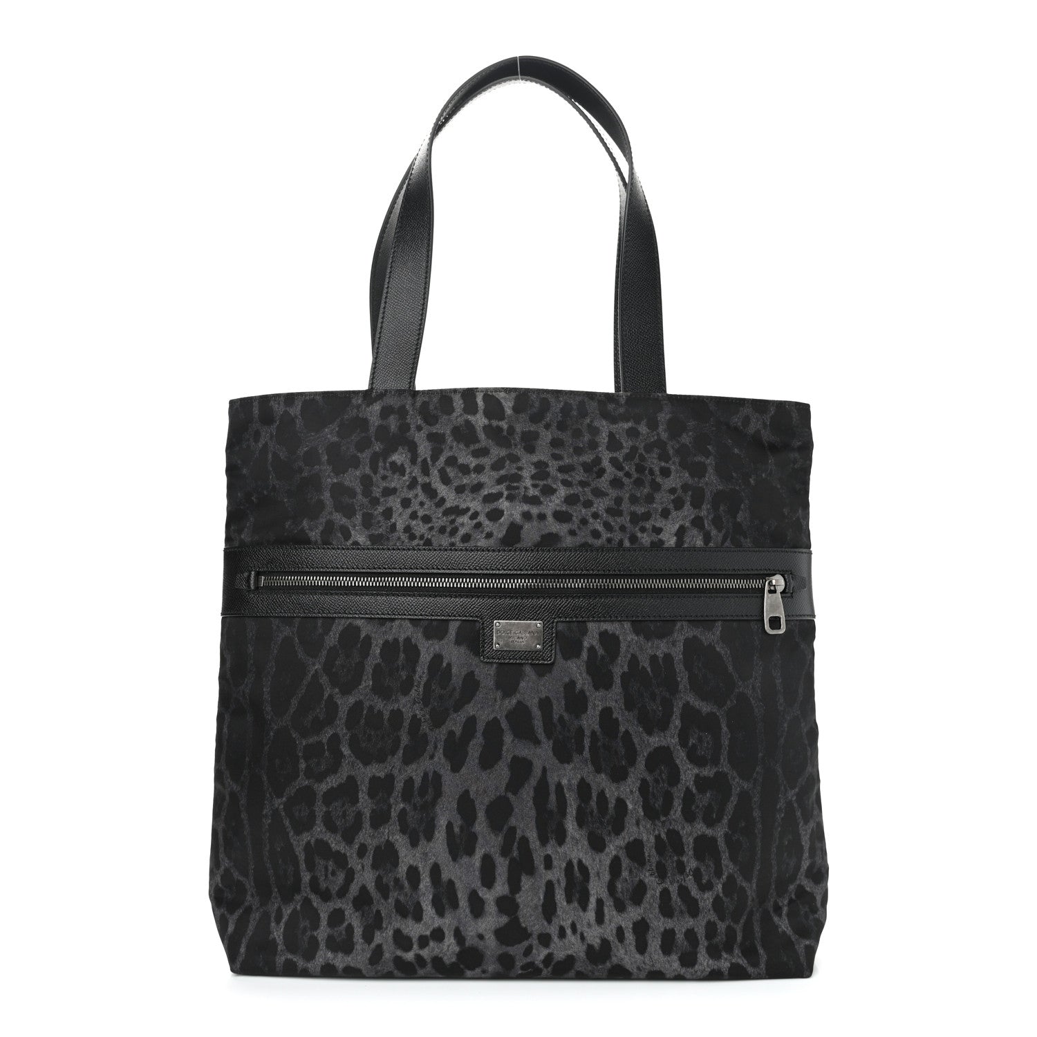 Dolce & Gabbana Nylon Leopard Reversible Tote Black 1 of 15