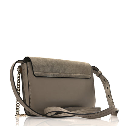 Chloe Suede Calfskin Small Faye Shoulder Bag Motty Grey 3 of 11