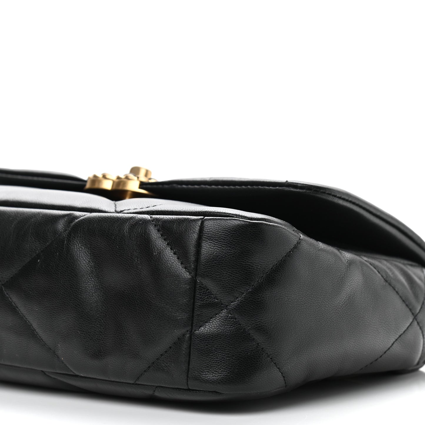 Goatskin Quilted Medium Chanel 19 Flap Black
