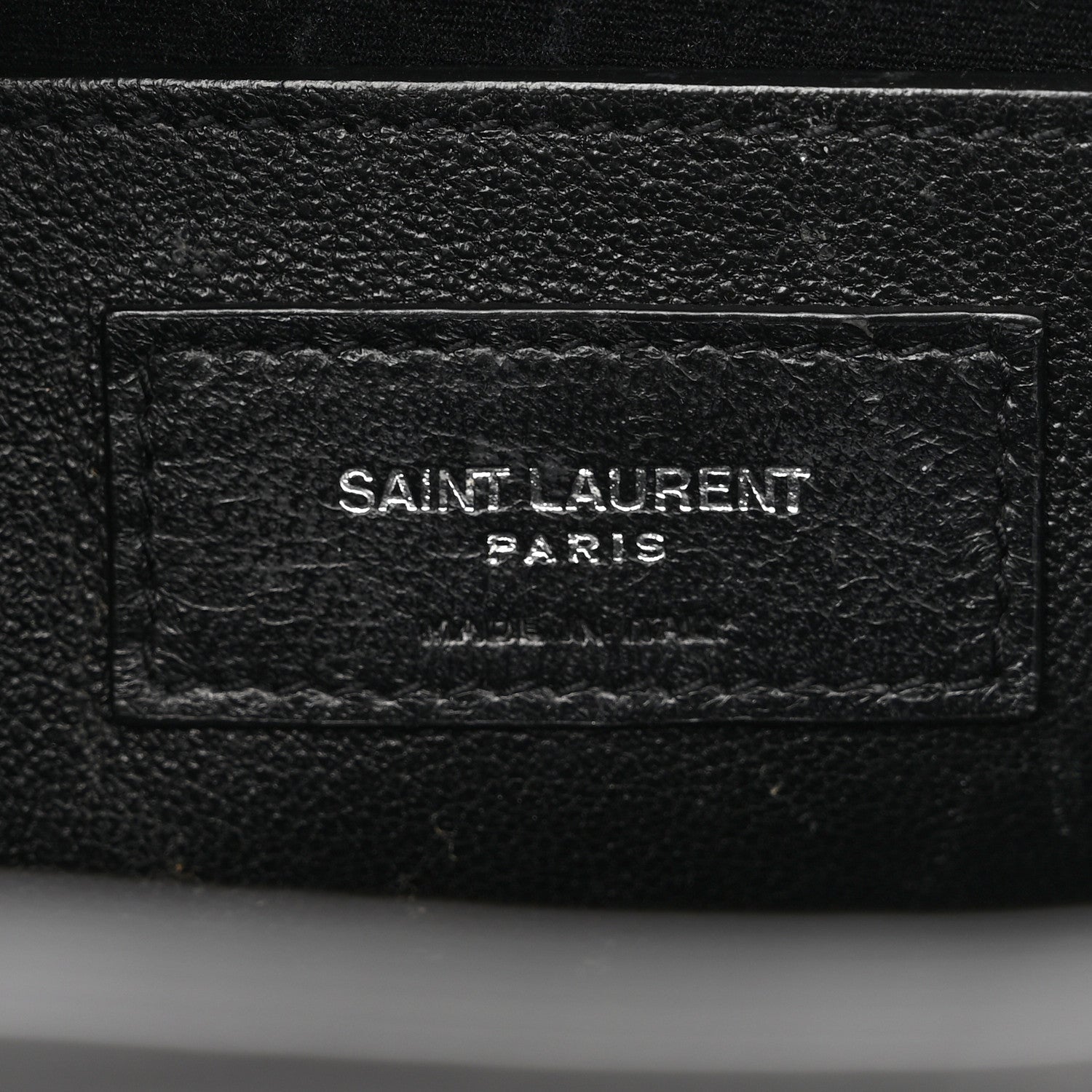 Saint Laurent Calfskin Crocodile Embossed Small Uptown Tote Black 6 of 11