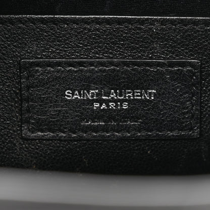 Saint Laurent Calfskin Crocodile Embossed Small Uptown Tote Black 6 of 11