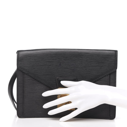 Louis Vuitton Epi Pochette Sellier Dragonne Clutch Black 2 of 13