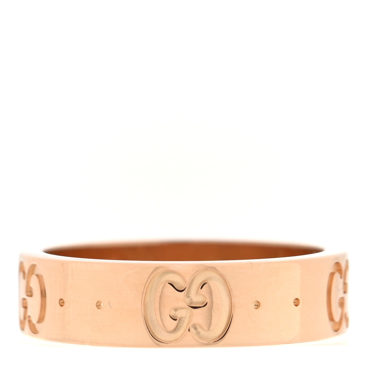 Gucci 18K Rose Gold 4mm Icon Thin Band Ring 42 2.25 3 of 5