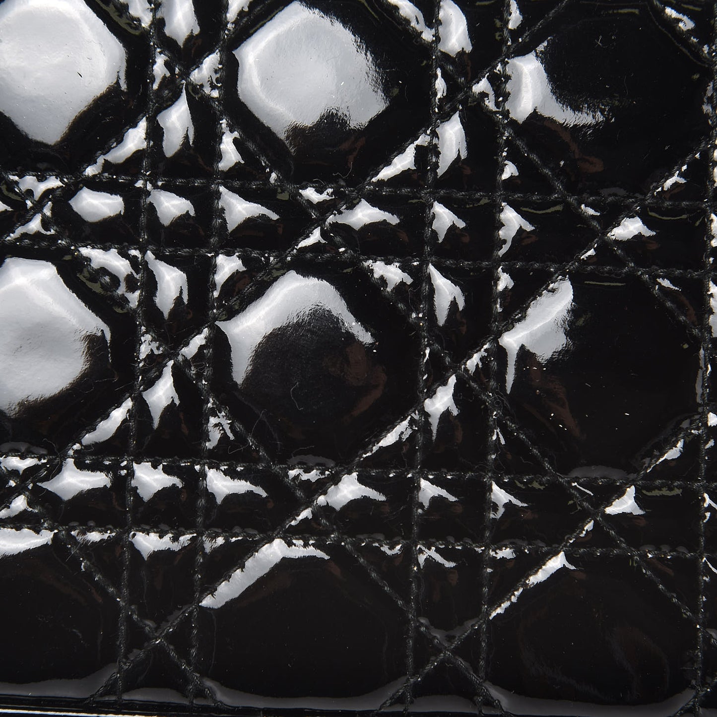 Patent Cannage Wallet on Chain Pouch Black