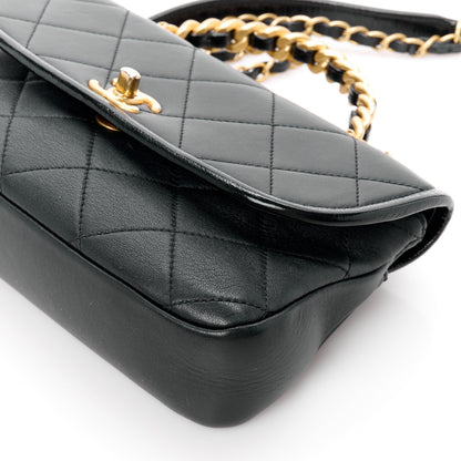 Chanel Lambskin Quilted Small La Parisienne Top Handle Flap Black 11 of 11