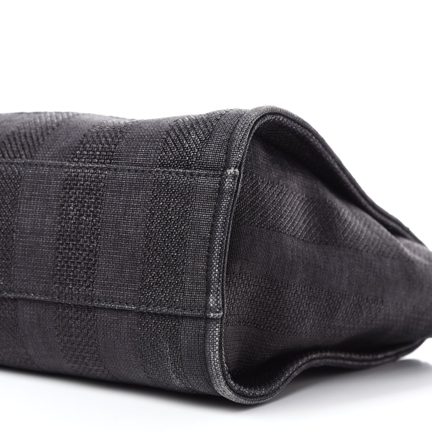 Mixed Fibers Striped Small Deauville Tote Black
