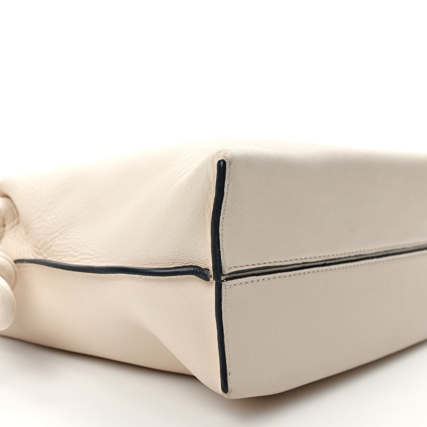 Calfskin Small Flamenco Knot Bag Ivory