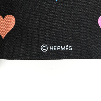 Hermes Silk Tea Time Twilly Black Rouge Multicolor 3 of 4