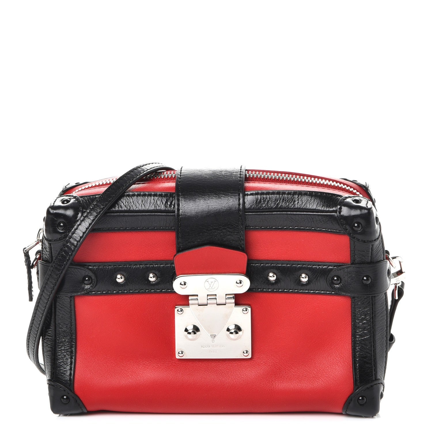 Louis Vuitton Calfskin Petite Malle Soft MM Rouge 1 of 8