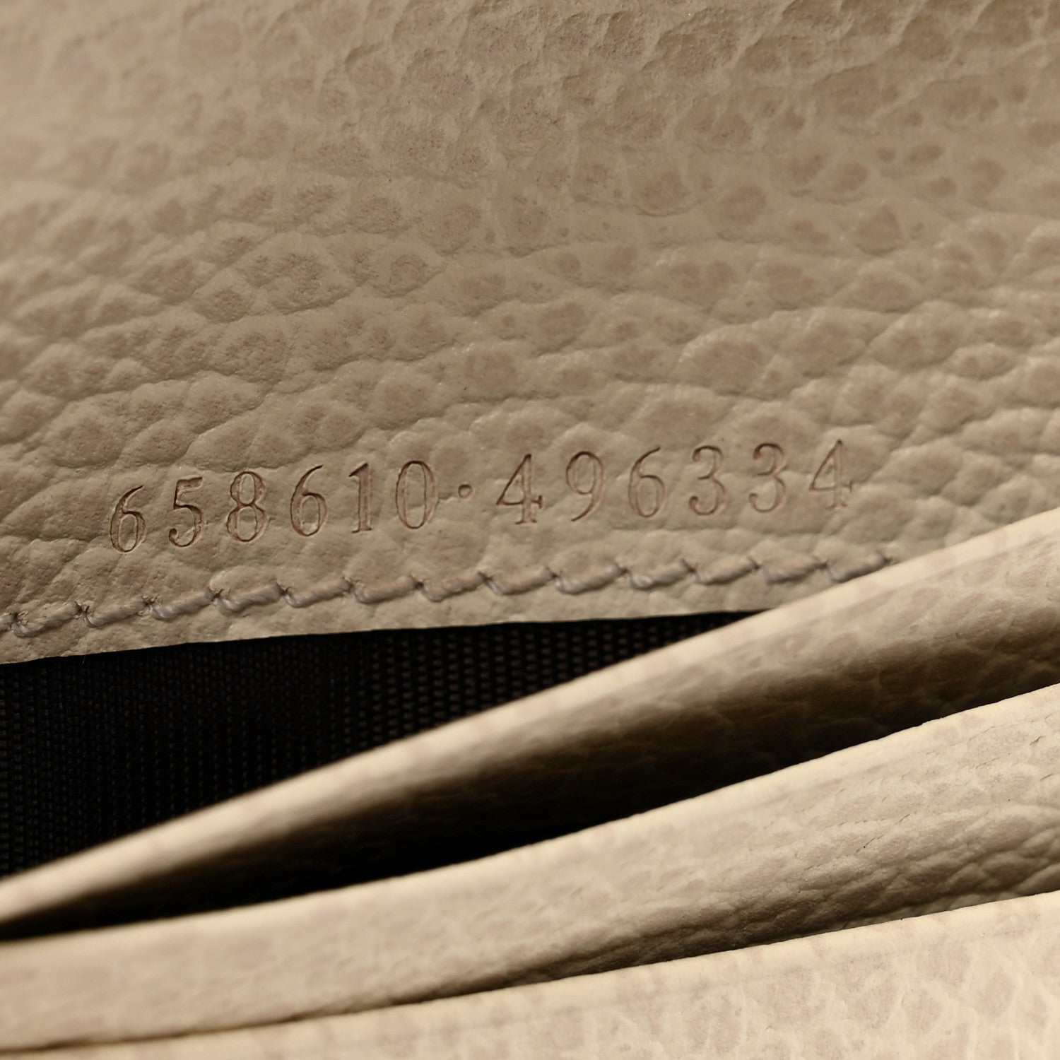Gucci Dollar Calfskin GG Supreme Monogram GG Marmont Card Case Mystic White Beige Ebony 7 of 7