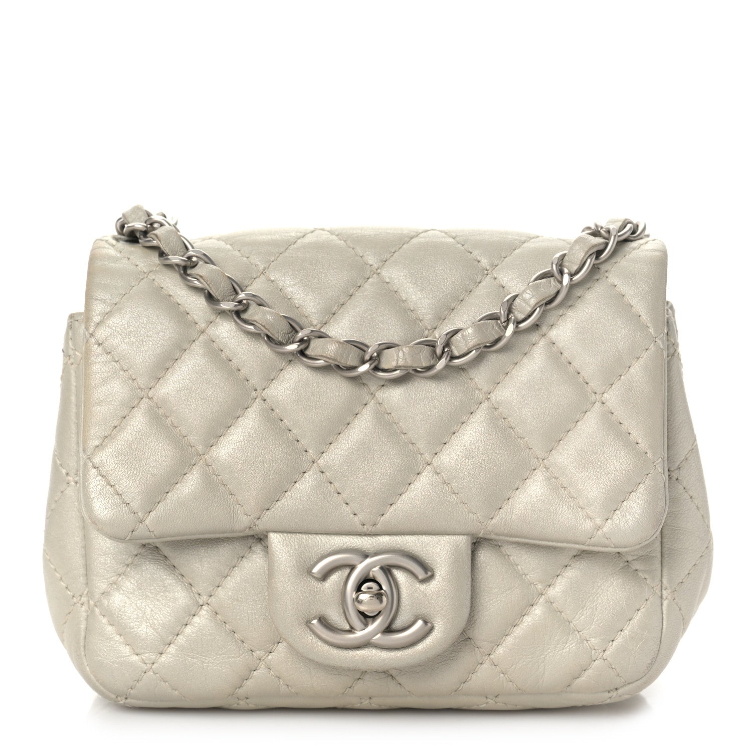 Chanel Metallic Lambskin Quilted Mini Square Flap Gold 1 of 11