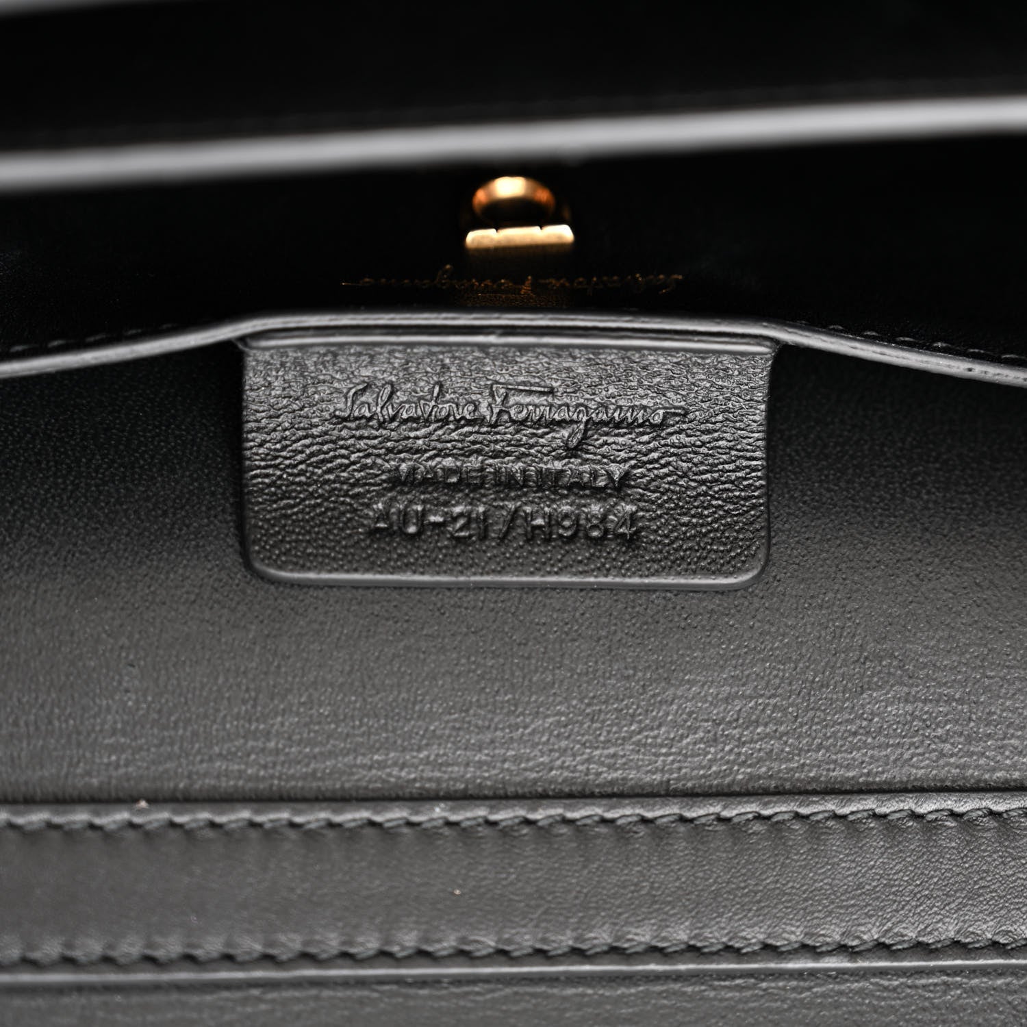 Salvatore Ferragamo Calfskin Canvas Trifolio Crossbody Bag Black 7 of 13