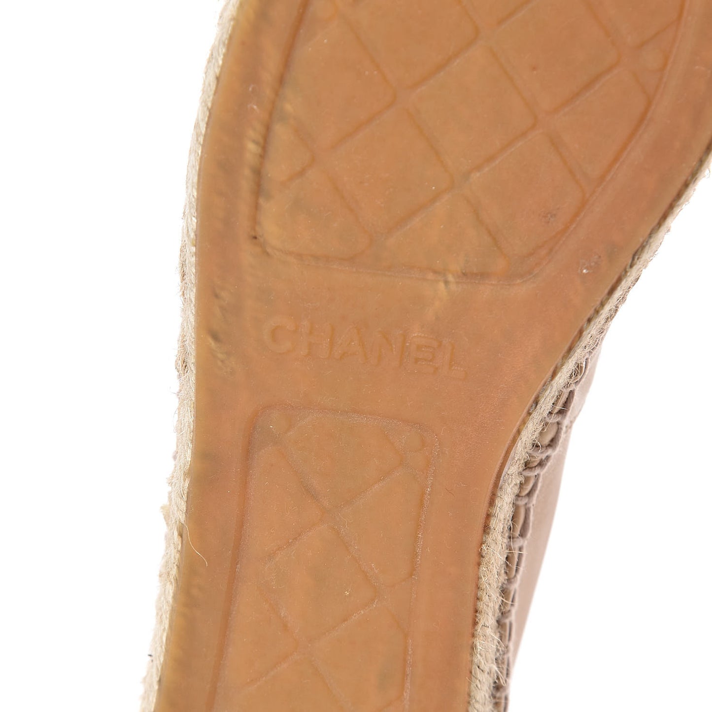 Lambskin CC Espadrilles 39 Beige Black