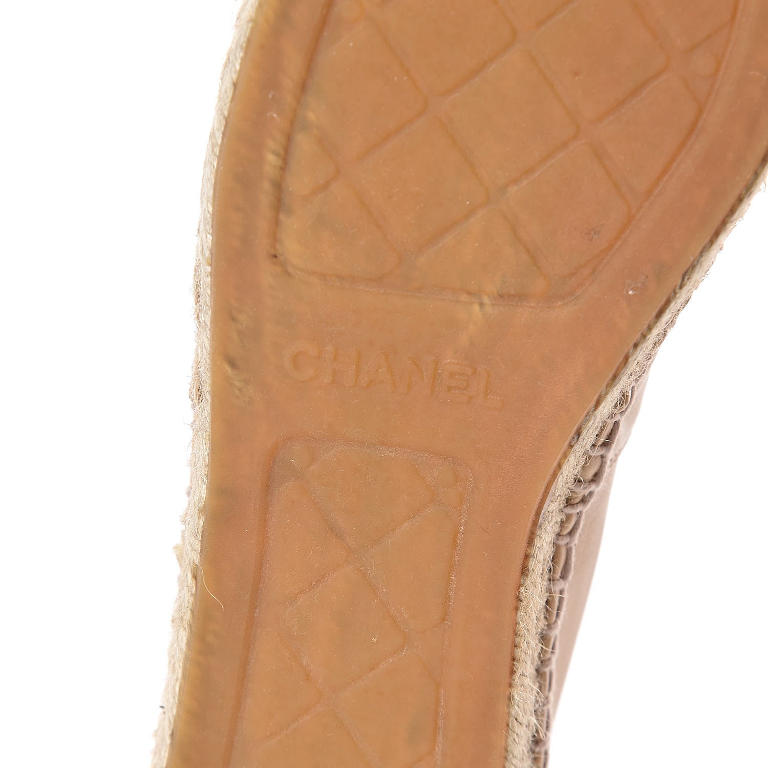 Chanel Lambskin CC Espadrilles 39 Beige Black 12 of 14