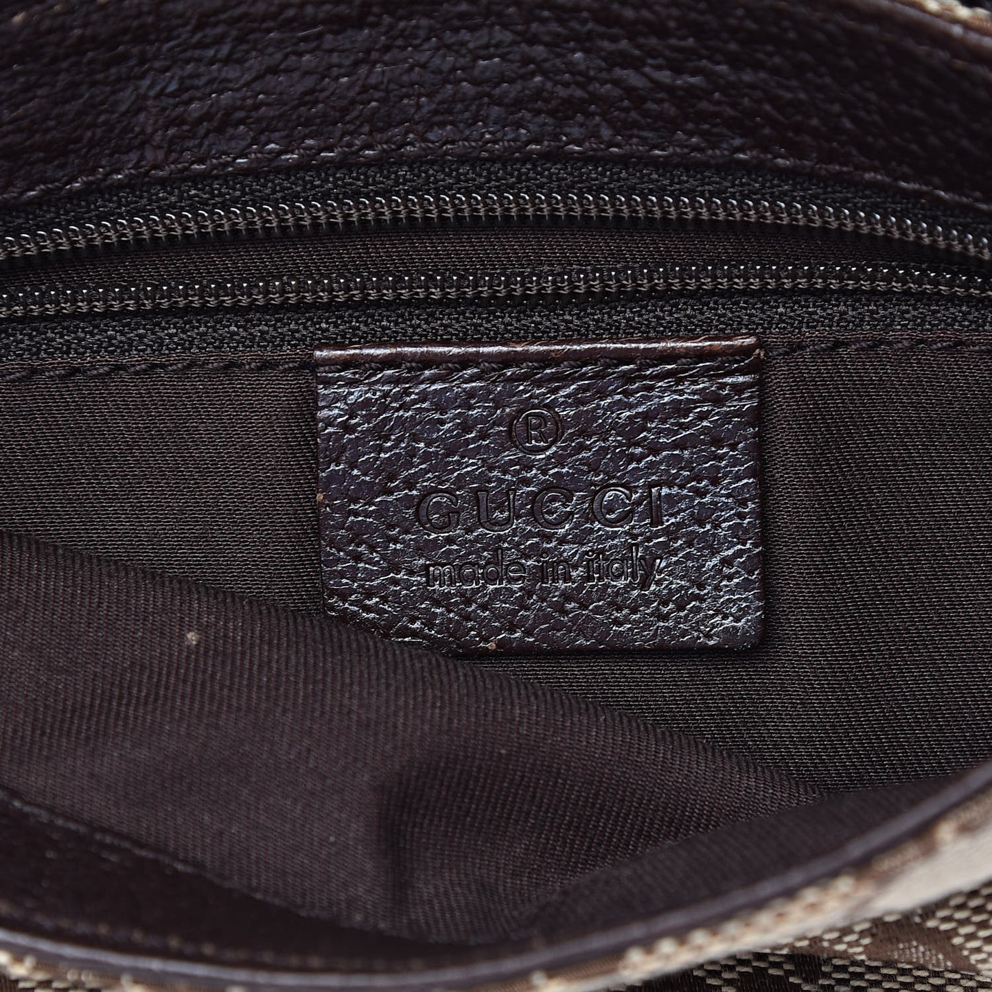 Monogram Waist Pouch Bag Dark Brown
