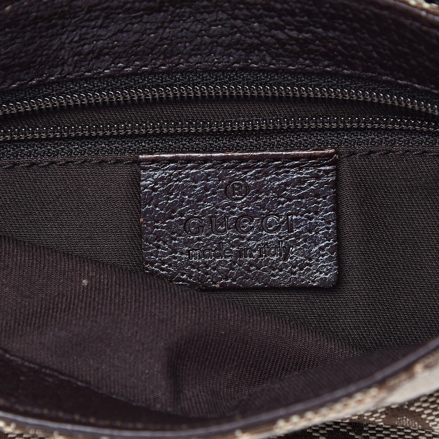 Gucci Monogram Waist Pouch Bag Dark Brown 6 of 10